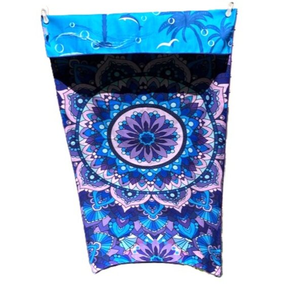 Beach Blanket Mandala Boho Beach Quick Dry Blue Purple Towel 71 x 32 inches - Picture 1 of 12